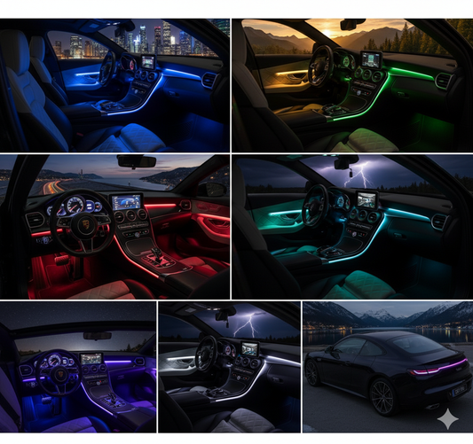 Luces LED interiores multicolor para coche